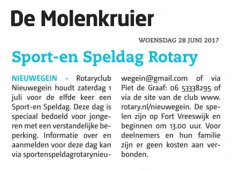 2017 - Sport- en Speldag Molenkruier 28 jun