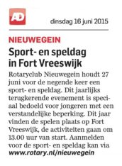 2015 - Sport- en Speldag Algemeen Dagblad