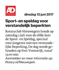 2017 - Sport- en Speldag Algemeen Dagblad 13 jun